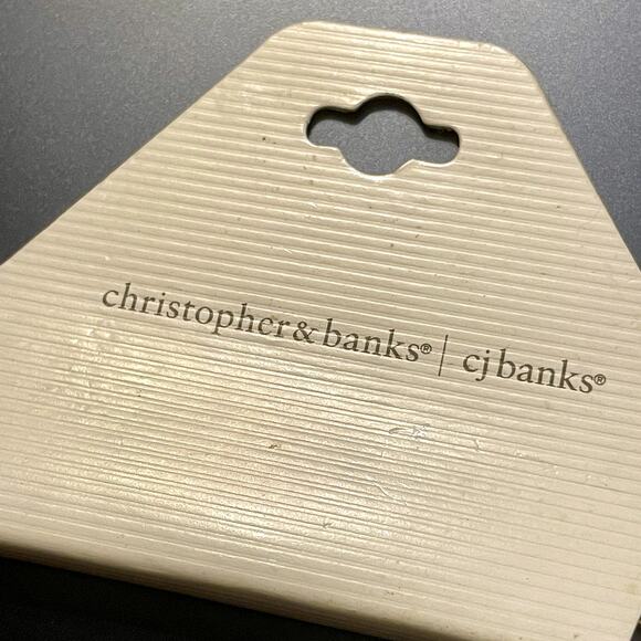 Christopher & Banks Boho Silver Metal Medallion Necklace - Picture 5 of 6